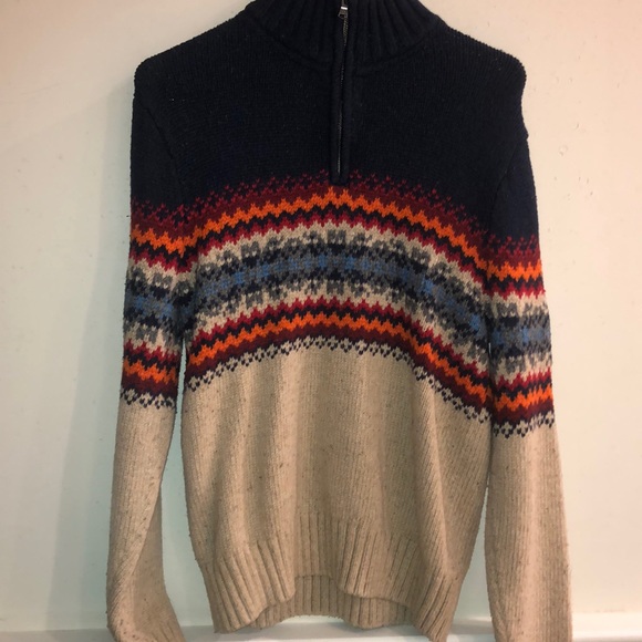 Dual-Tone Men’s Tommy Hilfiger Wool Blend Sweater - Picture 1 of 7